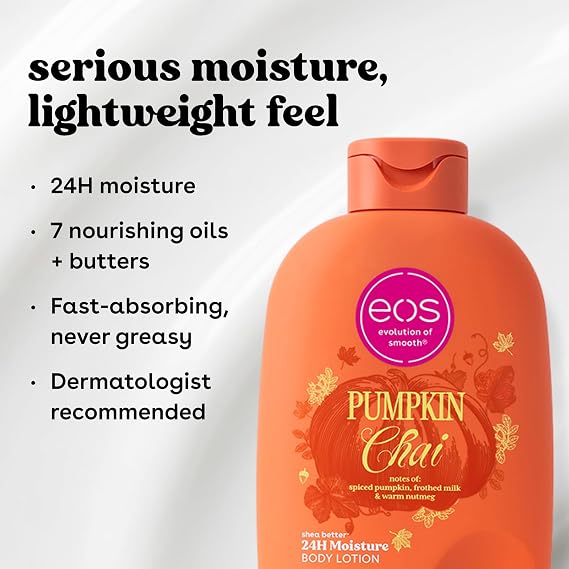 eos Pumpkin Chai Shea Better Body Lotion - 24H Moisture, 16 fl oz