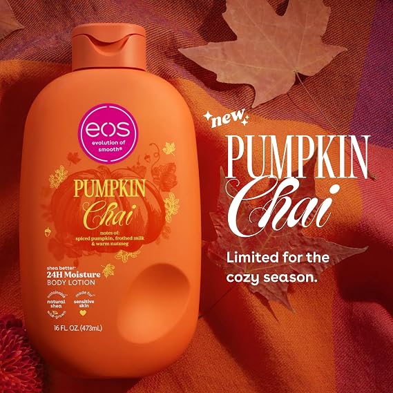 eos Pumpkin Chai Shea Better Body Lotion - 24H Moisture, 16 fl oz